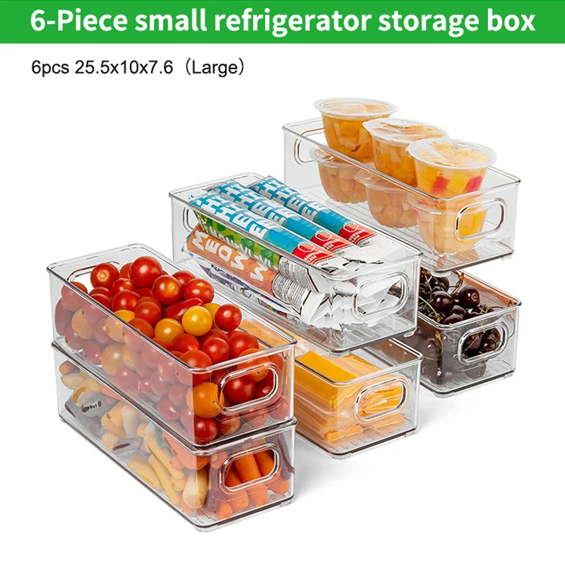 Clear Plastic Small Refrigerator Storage Box Set Multifunctional Storage Box Pantry Organization Food Storage Container