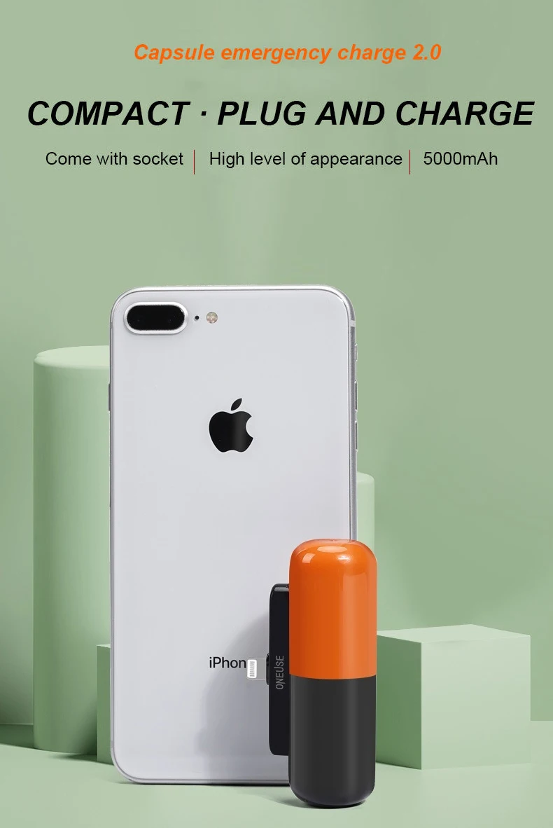 New Emergency 5000mAh Mini Small Portable Powerbank Battery Bank Charger Power Banks
