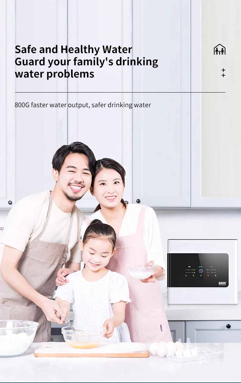 OEM/ODM 600G 800G 3-stage Home Use RO Water Purifier for Mothers and Babies