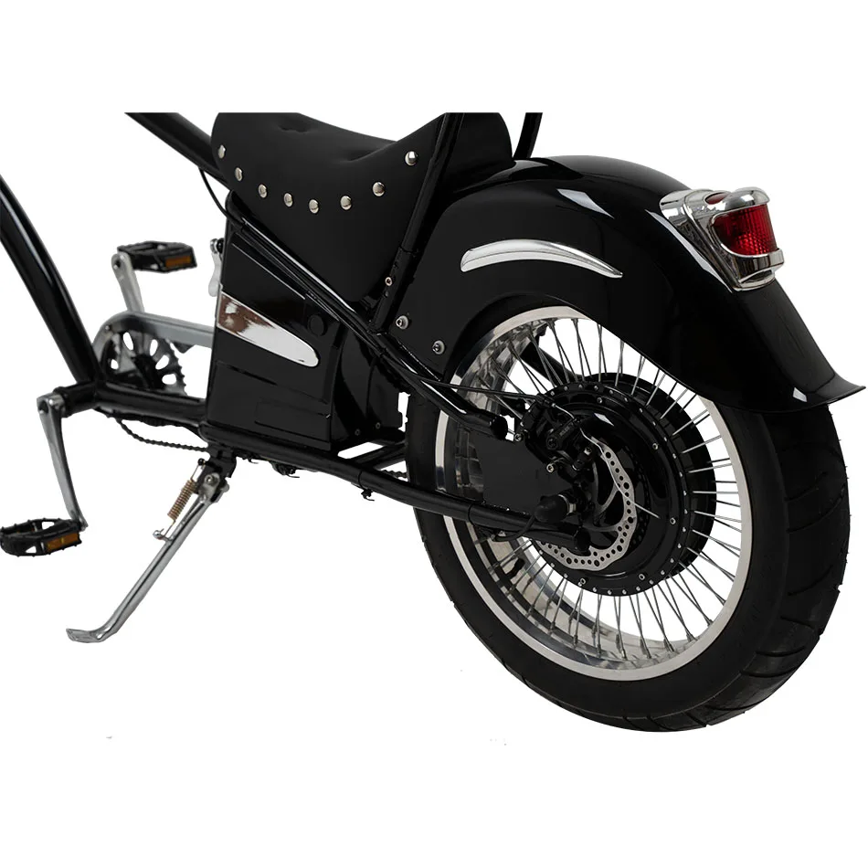 48V 750W Electric Bike Retro Design Carbon Steel Frame for Stretch Cruiser Fat Tire Rear Hub Motor Powered Lithium Battery - Image 2