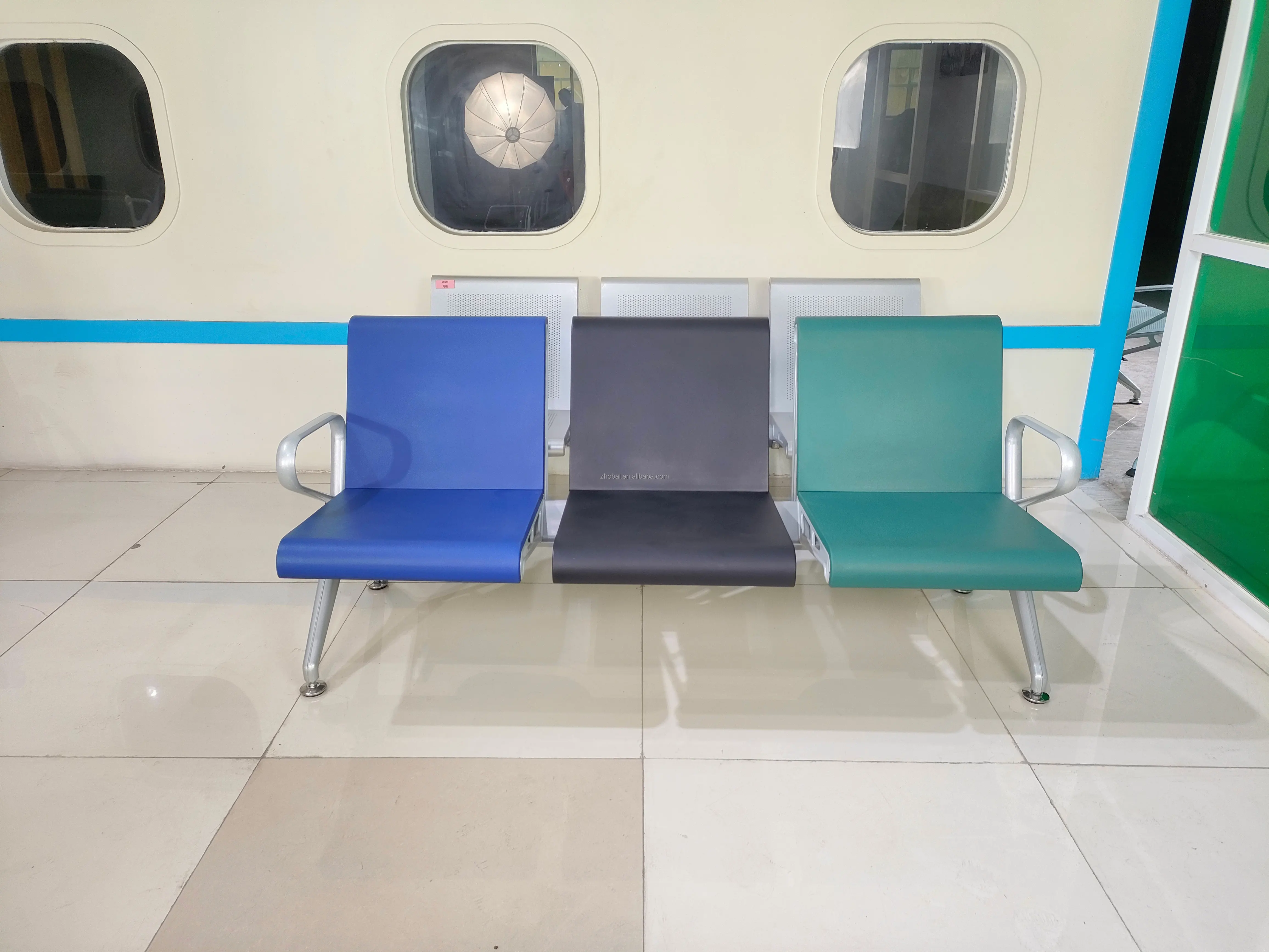 High Quality Customized 1 3 5-Seat PU Hospital Waiting Chairs Modern Design School Clinic Dental Office Eco-Friendly Durable 6