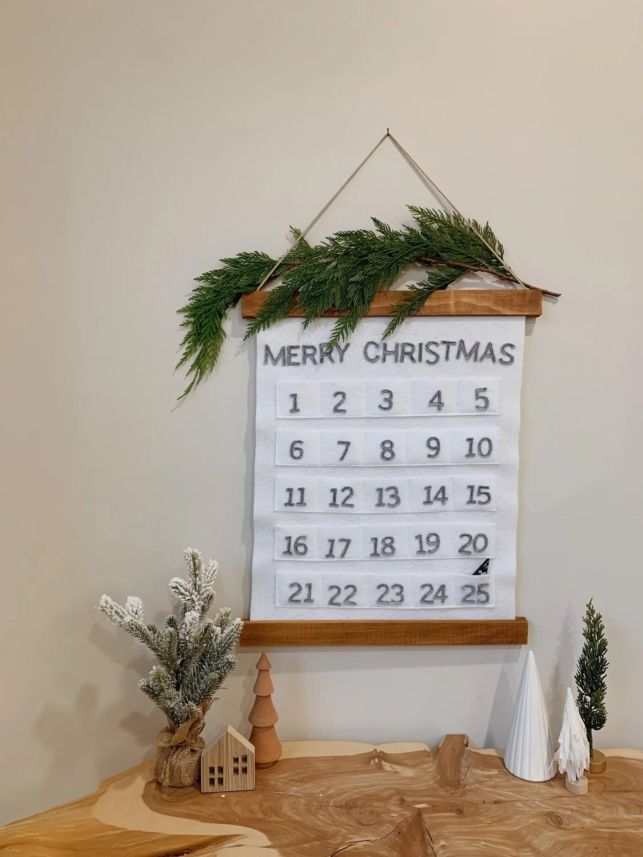 Blank Advent Calendar Christmas For Kids Luxury Cotton Fabric Christmas