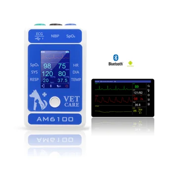 Berry Handheld Multiparameter Vital Signs ECG Vet Monitor Patient Monitor for Animal Clinic