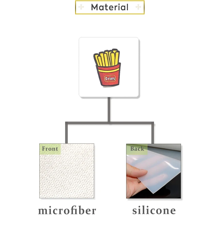 Printing adhesive microfiber phone cleaner