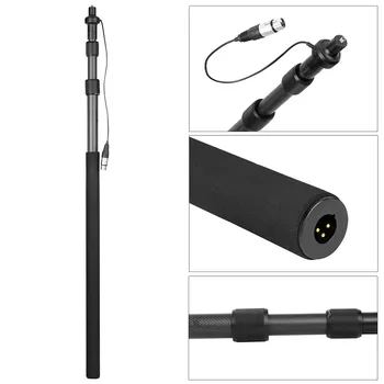 BOYA on Stage Holder Carbon Fiber BY-PB25 Boom Holder 3 Section for Interview Shotgun Microphones Extension Studio Film Micro detail image