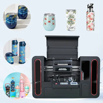 360 rotary uv printer Full Logo Cup Glass Cans Custom Printing Machine Gift Cylinder Rotary Bottle Printer