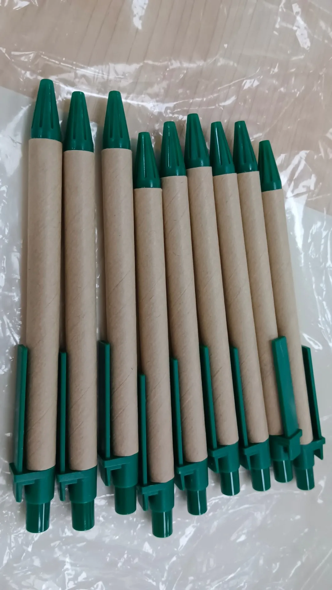 New ABS Environmental Protection Cowhide Paper Rod Ballpoint Pen with Custom Logo Paper Tube Advertising Oil Pen Wholesale preview 6