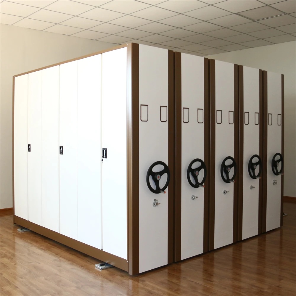Custom Mobile Shelving System Movable Library Compact Shelving