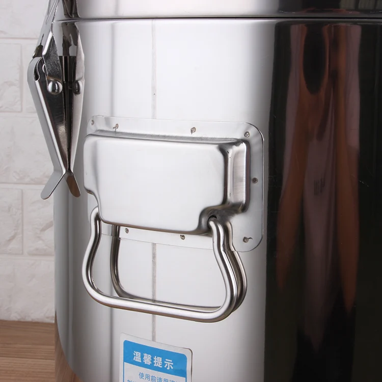 Stainless Steel Heat Insulated Barrel Double Wall Cold&Warm Insulation Barrel OEM Stainless Steel Commercial Cooking Pot_11