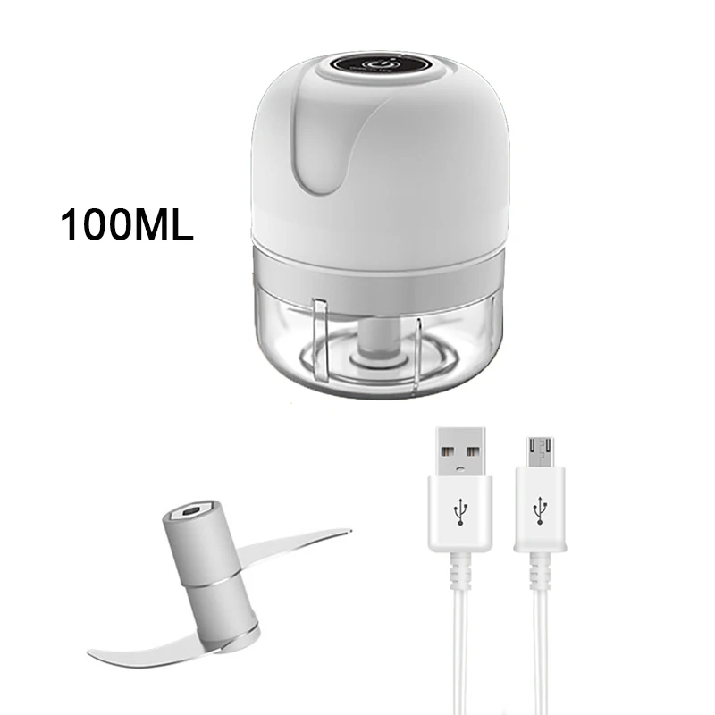 Mini Electric Garlic Chopper USB Meat Grinder Garlic Masher Machine Sturdy Durable Crushed Ginger Vegetable Crusher Kitchen Tool