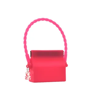 Portable Silicone Coin Purse Beach Bag  Cute Clear Lightweight Small Cartoon DIY Hole Storage Bag Unisex