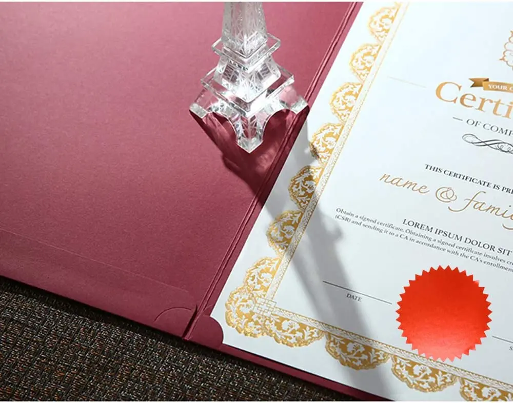 Greengold Certificate Wafer Seals Labels Awards Legal Embossing