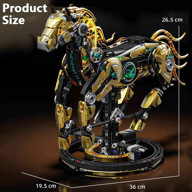 MJI 13088 Semi Mechanical Horse Puzzle - 1055pcs Educational Toy