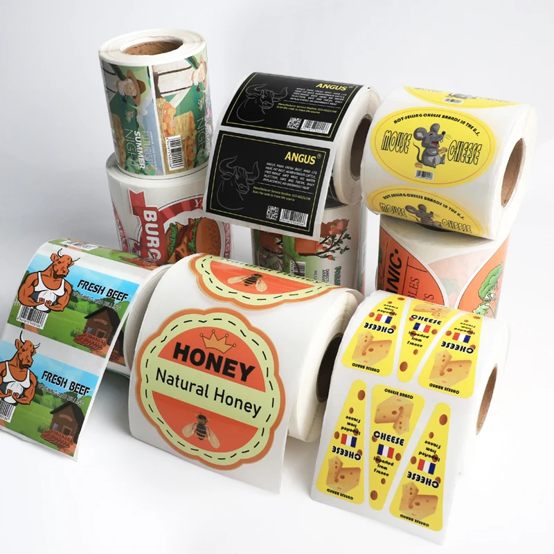 Custom Adhesive Printed Waterproof Supermarket Frozen Freeze Food