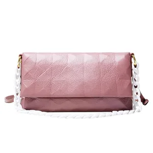 2026 New Ladies PU Leather Cross-Shoulder Handbag Luxury Urban Fashion with Chain Decoration for Summer and Winter Use