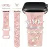 4pcs butterfly-rose gold