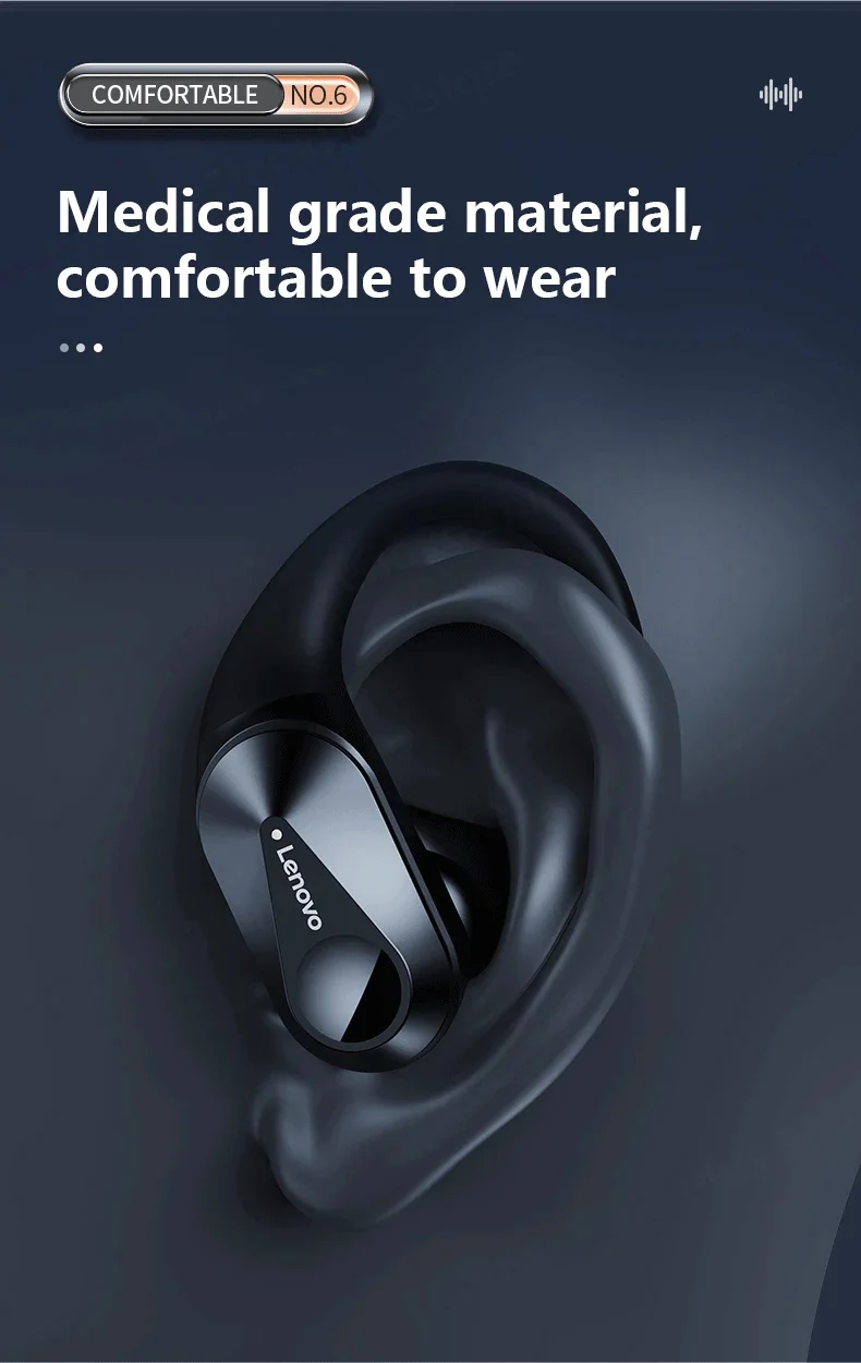 Original Lenovo LP75 TWS Bluetooth 5.3 Headphones Wireless Music Earphones LED Digital Display Noise Reduction Game Earbuds