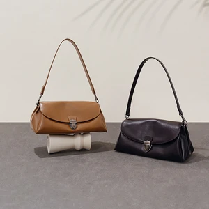 100%  Genuine Leather Ins Style Shoulder Bag Niche Design Fashion Women Bag High-Grade for Lady