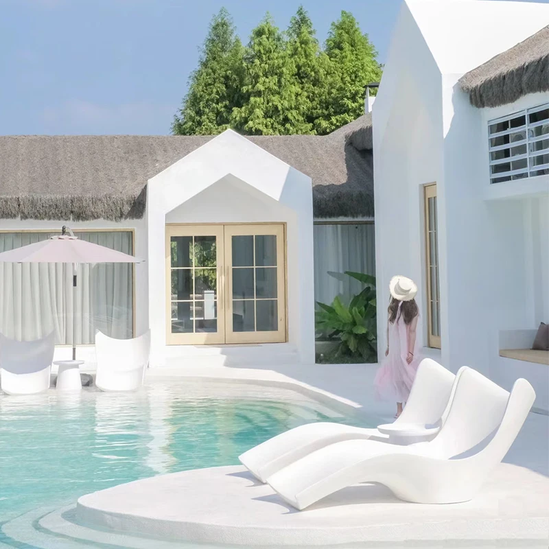 Уличные белые пластиковые пляжные стулья со светодиодной подсветкой пляжный