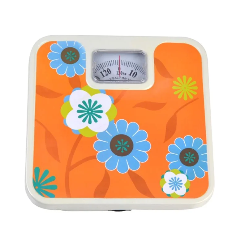 Rectangle Bathroom Analogue Weighing Scale 130 kg Balance Bath Scales Body Fat 