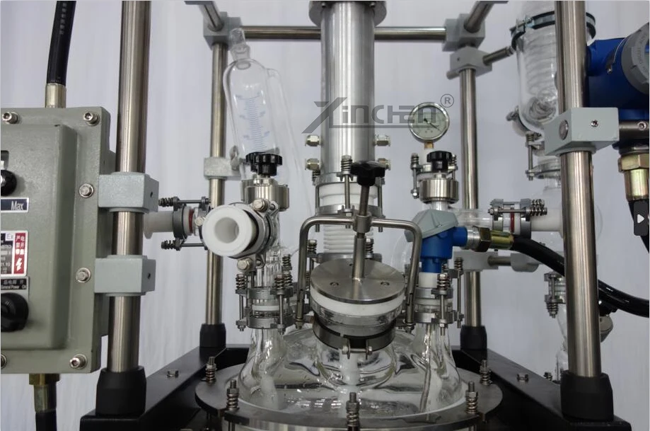 Lab Chemical Bioreactor Jacketed Glass Agitator 100L Crystallization Filter Glass Reactor with Chemical Continuous Stirring Tank details