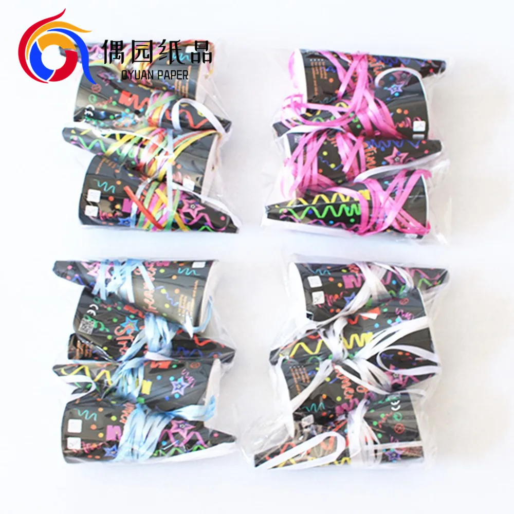 Pull Confetti Colorful Streamer Ice Cream Spider Silk Ribbon Fireworks for Party Decoration Celebration