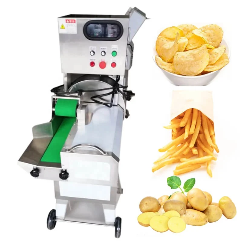 French Fries Making Machine Potato Chips Cutting Machine Vegetable Yam Strips Cutter Machine