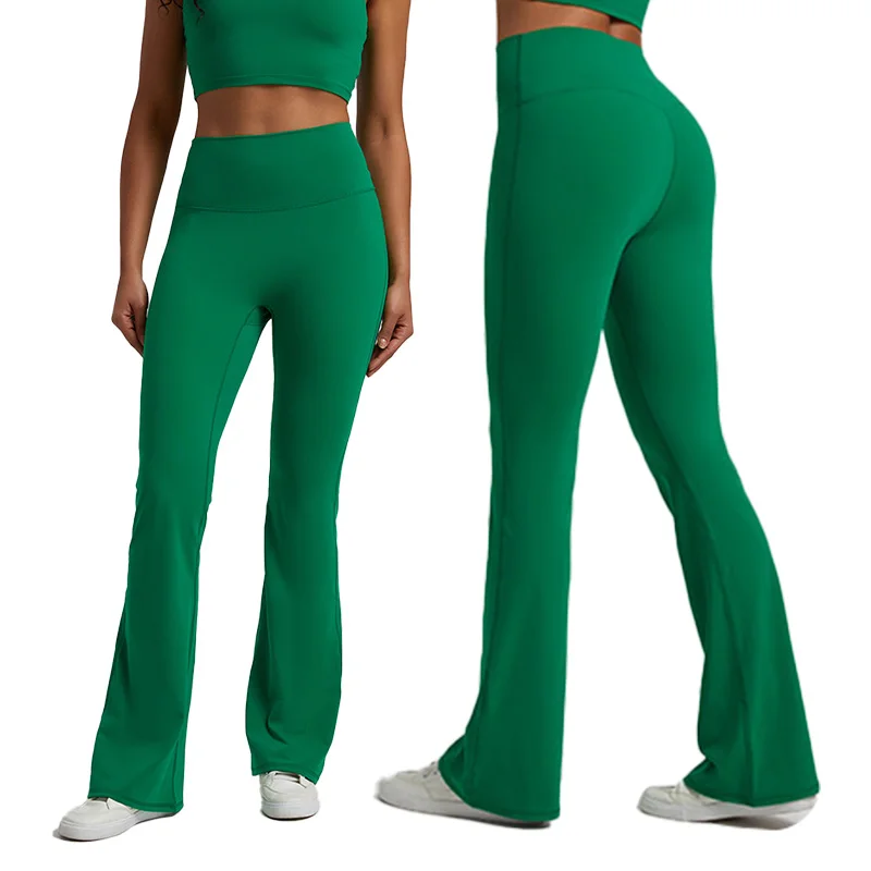 4069 Wholesale Custom Logo High Waisted Boot Cut Yoga Pants  for Women Long Bootcut Flare Leggings