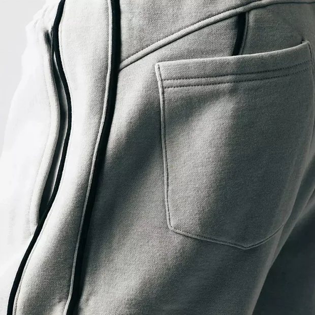 JL0927B Embroidery Mens Heavyweight Fleece Cargo Sweatpants Fashion Sport Baggy Pants Jogger With Pockets