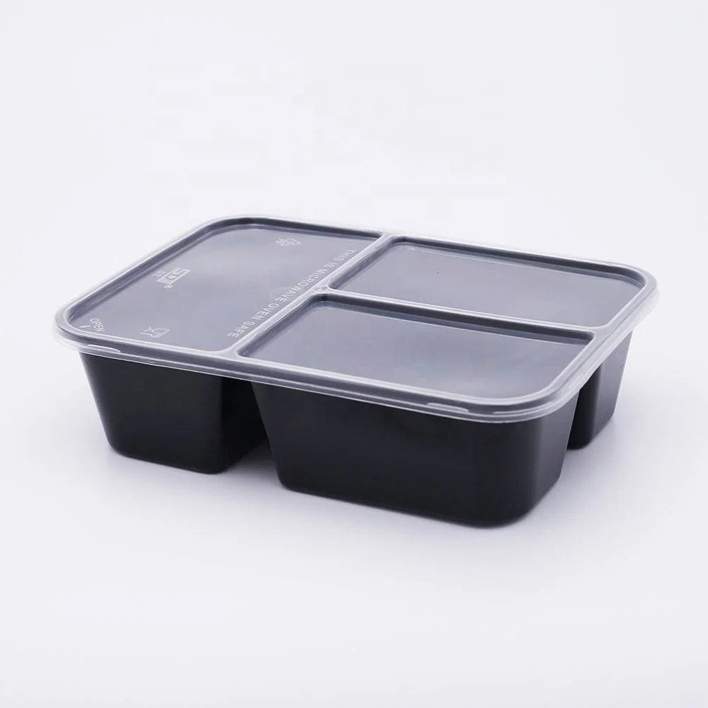 Buy Wholesale China Plastic Disposable 3 Compartment Lunch Box With Lid &  Plastic Disposable 3 Compartment Lunch Box at USD 0.05