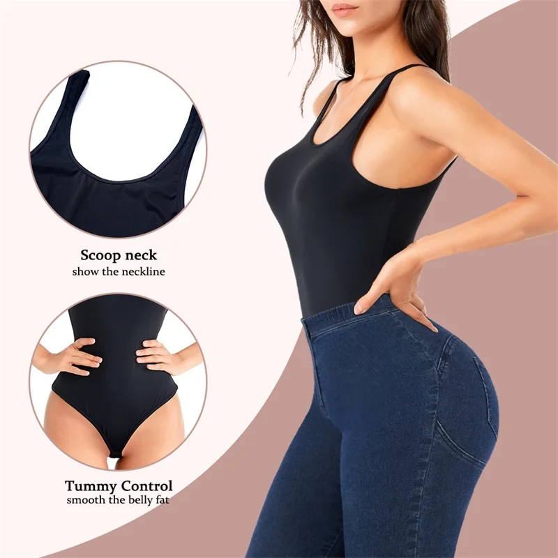 Custom Plus Size Women Full Body Backless Tummy Control Panty Seamless High Waist Trainer Shaper Thong Bodysuit Shapewear supplier