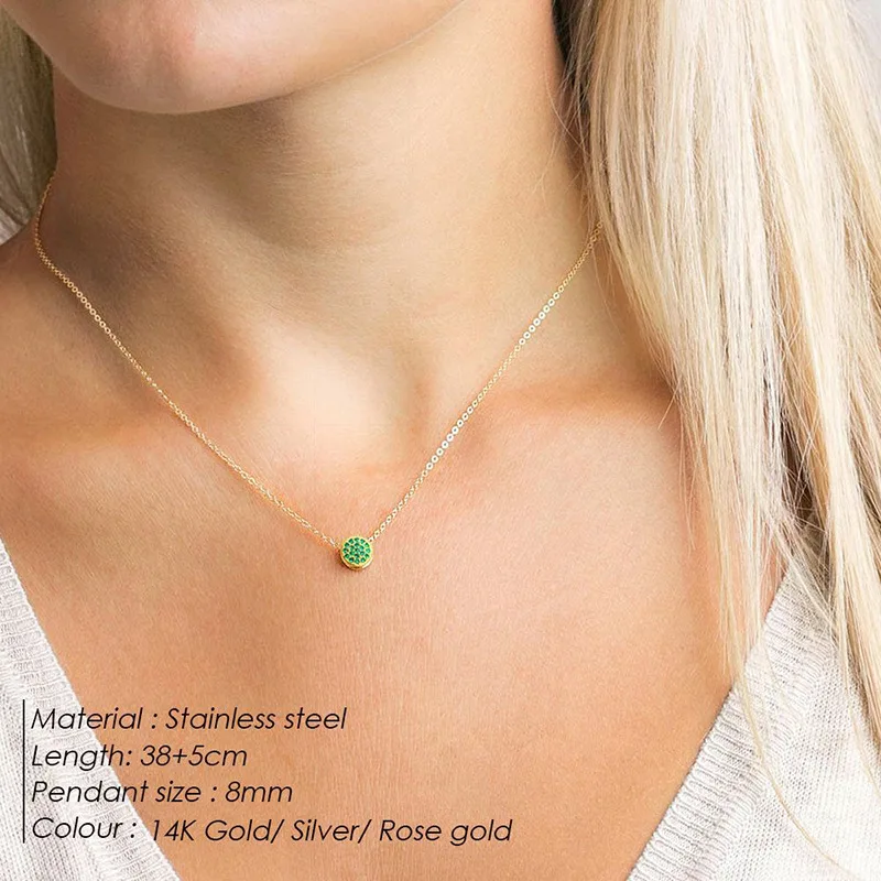 Birthstone Pendant Necklace