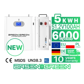 Basengreen LiFePO4 solar storage battery 10kWh / 15kWh 48V / 51.2V 100Ah / 200Ah