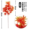 3-pronged single maple leaf, red