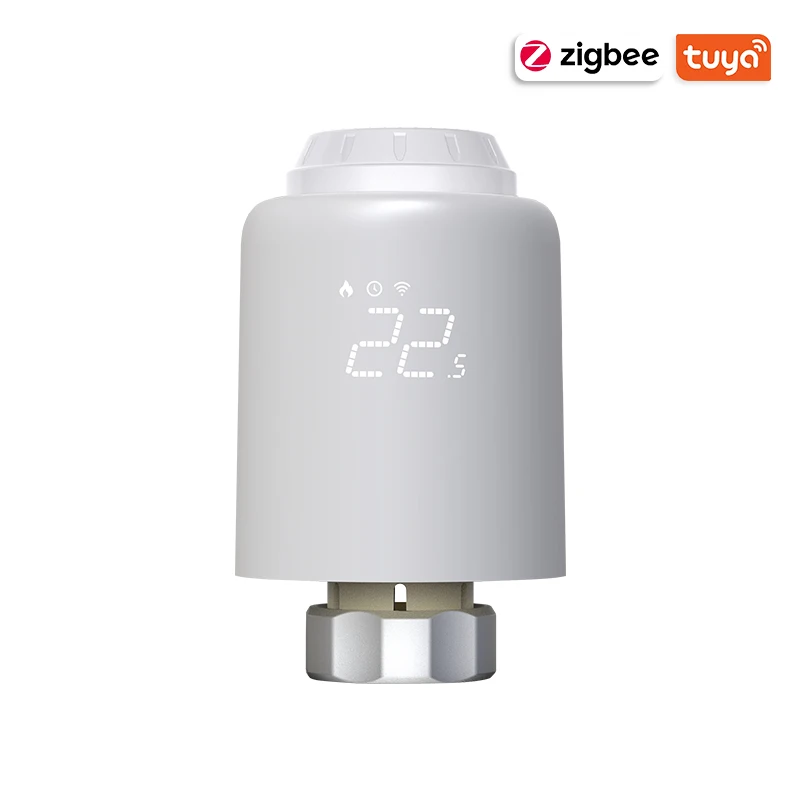 超低功耗trv Zigbee智能发光二极管屏幕图雅恒温散热器阀 Buy 散热器温控阀 Zigbee Tuya Trv超低功耗 智能数字语音控制 Product On