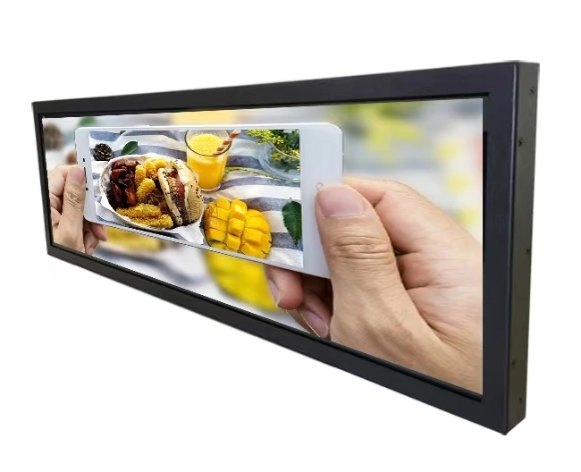 69.3-Inch Stretched Bar  LCD Digital Animation Support for Retail Store Advertising-3840x1436 Resolution Android OS