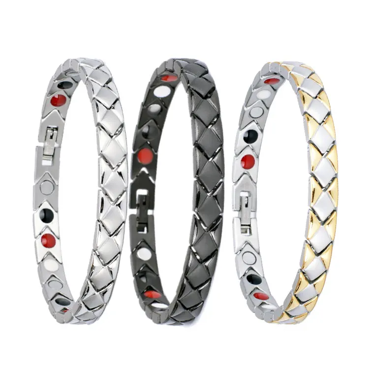 No Minimum Order Stainless Steel Energy Stone Women Magnetic Bracelet