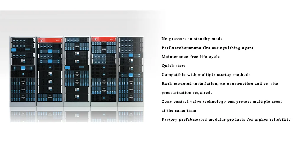 19inch Server Rack Automatic Fire Extinguisher with Smoke