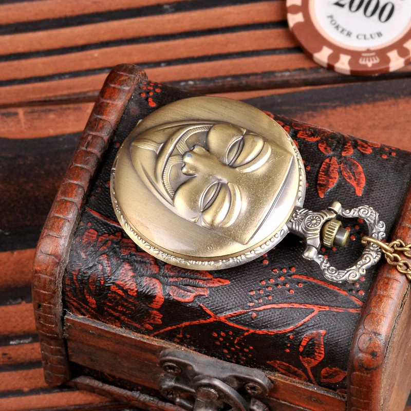 Часы наручные кварцевые с римскими цифрами для мужчин и женщин бронзовые винтажные карманные цепочкой на свитер подвесная цепь в ретро