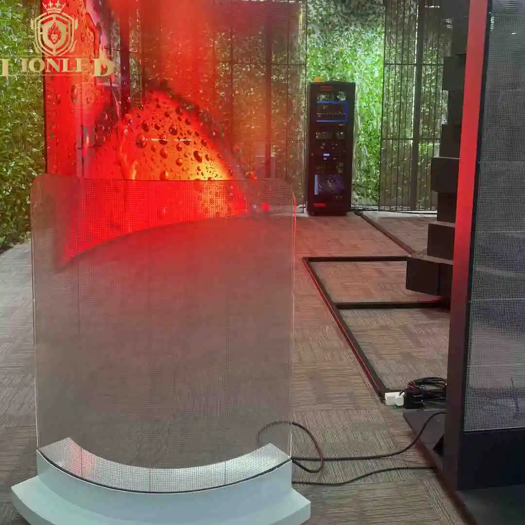Lionled High Quality P6 High-Resolution Indoor Flexible Transparent LED Display for Retail Store Advertising Digital Poster