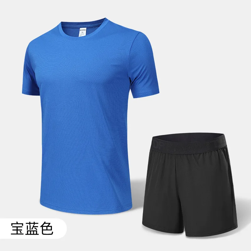 Quick-dry Suit Men's Outdoor Running Leisure Fitness Basketball Sports T Shirt and Short aperçu 7
