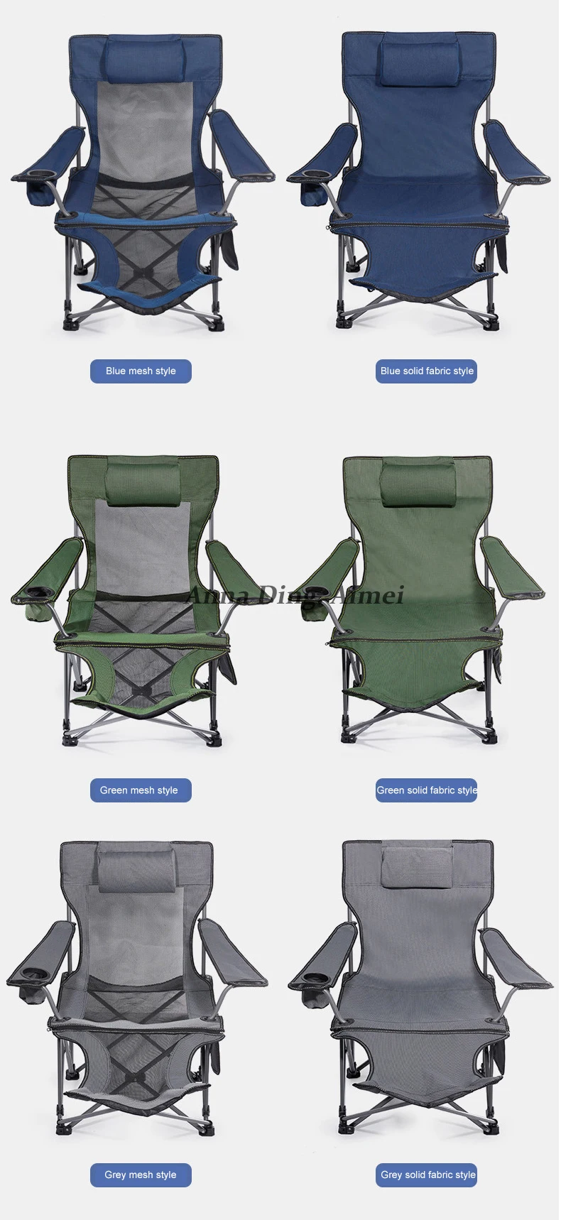 Outdoor Folding Reclining Beach Chair Mesh Leisure Garden Camping Recliner Lounge Beach Chairs