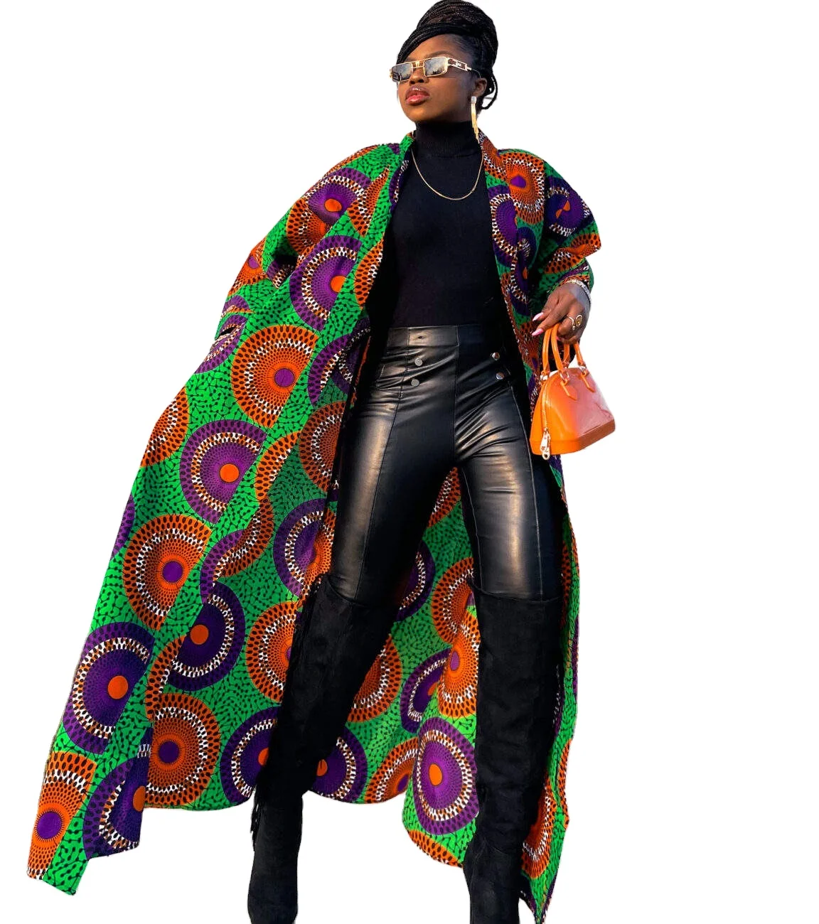 Full Funk Bohemian Sleeveless Robe Scarf - African Dashiki Print Rayon, Loose Fit, Summer Cover-Up