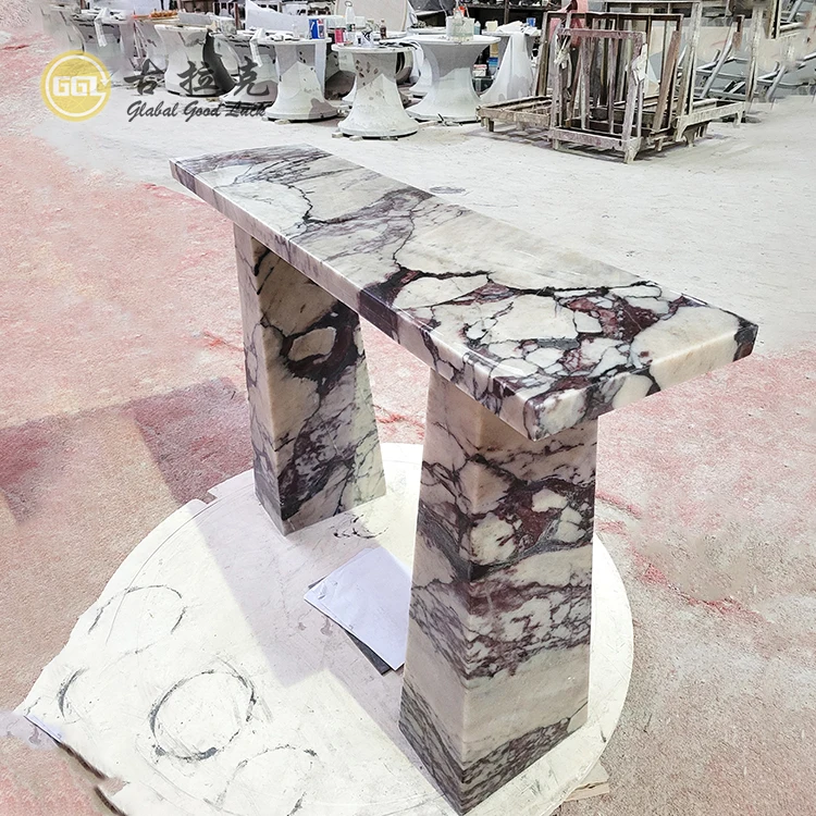 Nature Luxury Stone Custom Design Calacatta Viola Marble Table