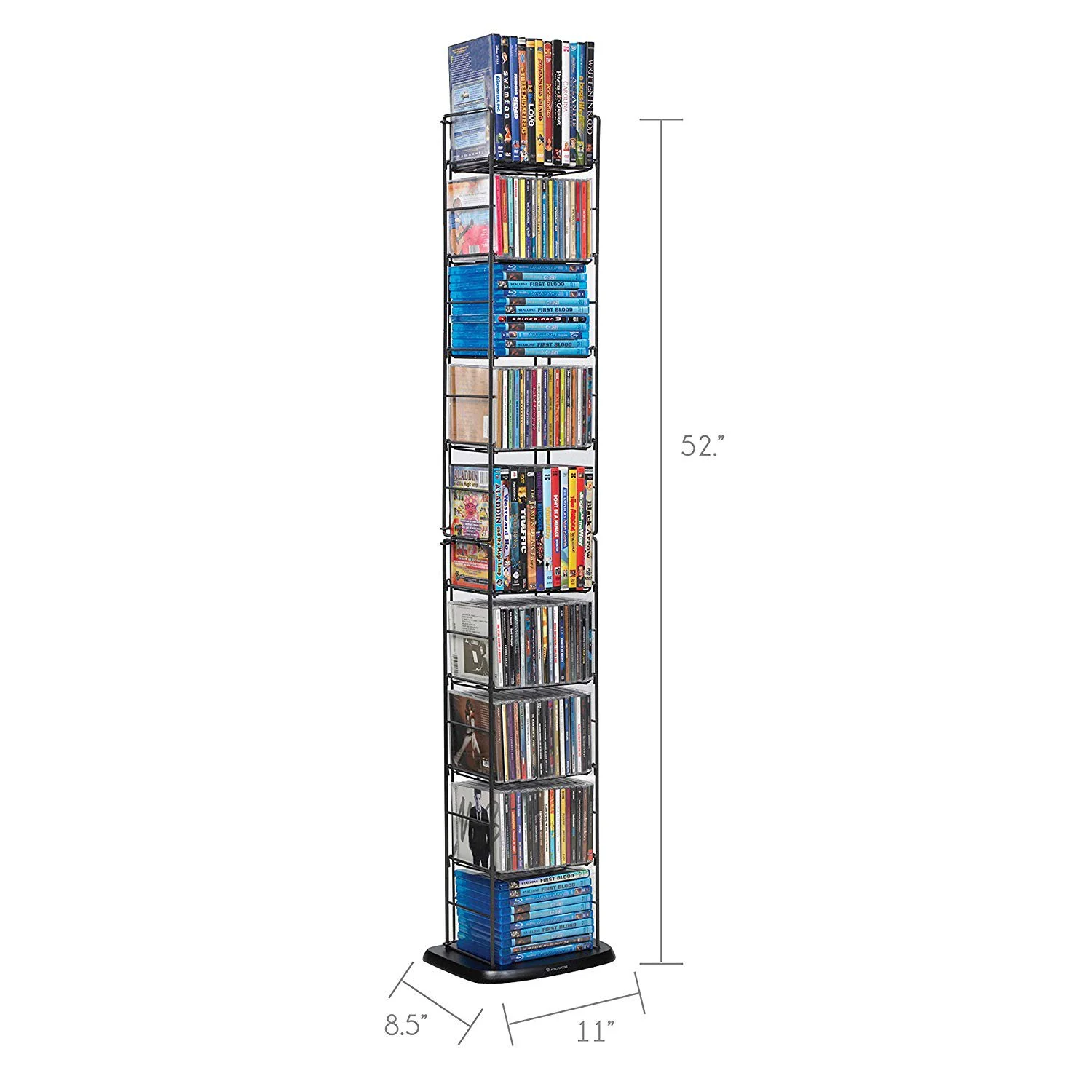 RM ブルーレイラック DVD収納メディアホルダー ビデオゲームケース 8段