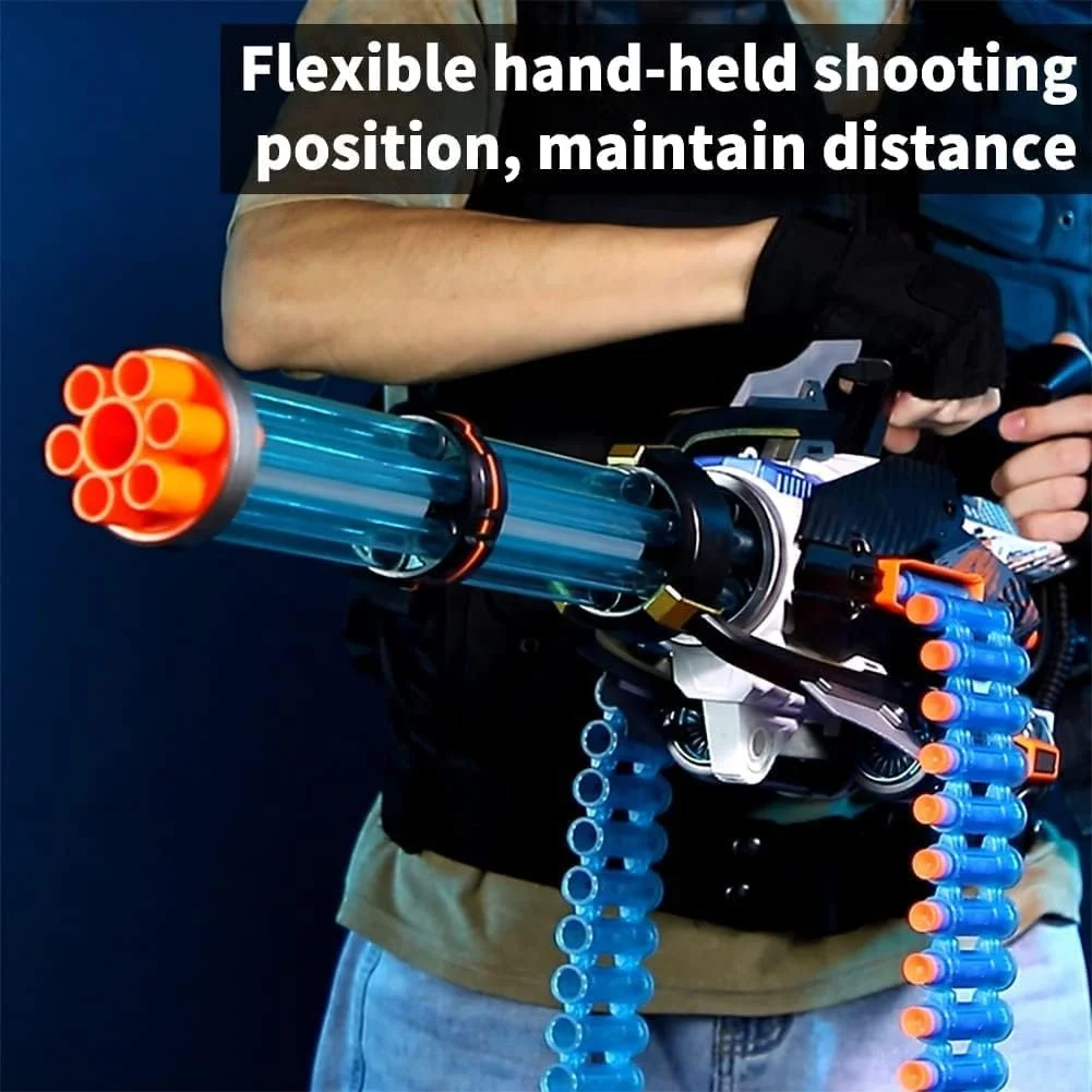 Gatling Soft Bullet Toy Gun for Kids Gatling Shooting Model Kit for Adults Blasting Toy Foam Blasters Soft Foam Bullets