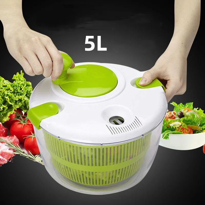 Многофункциональные кухонные инструменты сушилка для фруктов овощей мойка большой 5л Спиннер салата ручной