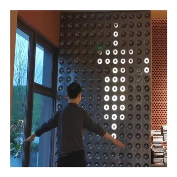 Creative Dynamic Kinetic Trumpet LED Wall Art for KTV Museum Hotel or Shopping Mall Decor