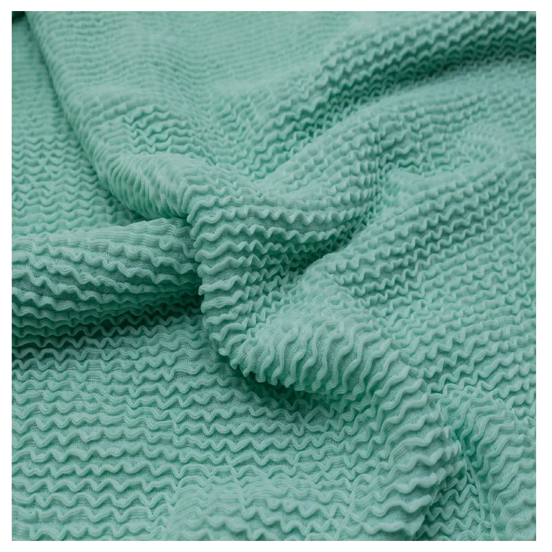 Stretch 92% Polyester 400 Gsm Fashion Jacquard Swimwear Fabric Crinkle ...