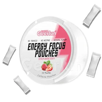 2025 Hot New Product Vegan Energy Focus Supplements Nootropic Brain B Vitamin L Theanine Caffeine Pouches